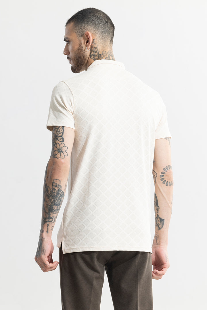 Quad Zig Off-White Polo T-Shirt