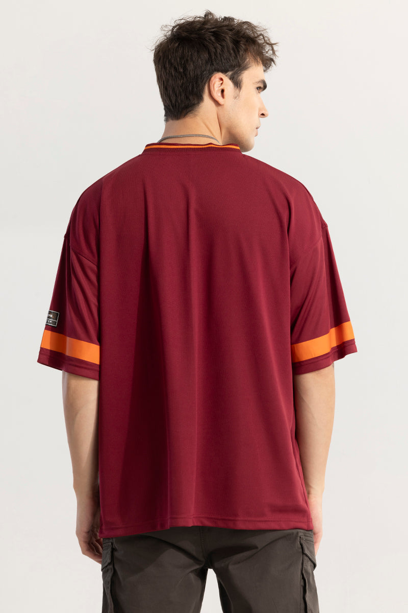 NewBlood Maroon Oversized T-Shirt