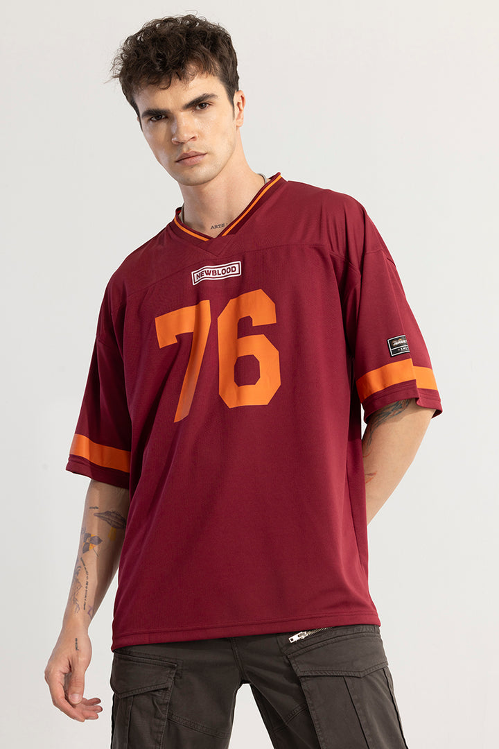 NewBlood Maroon Oversized T-Shirt