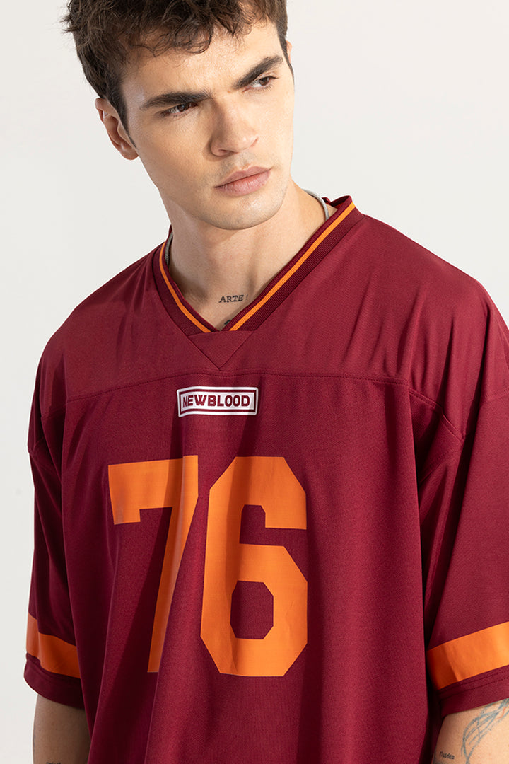 NewBlood Maroon Oversized T-Shirt