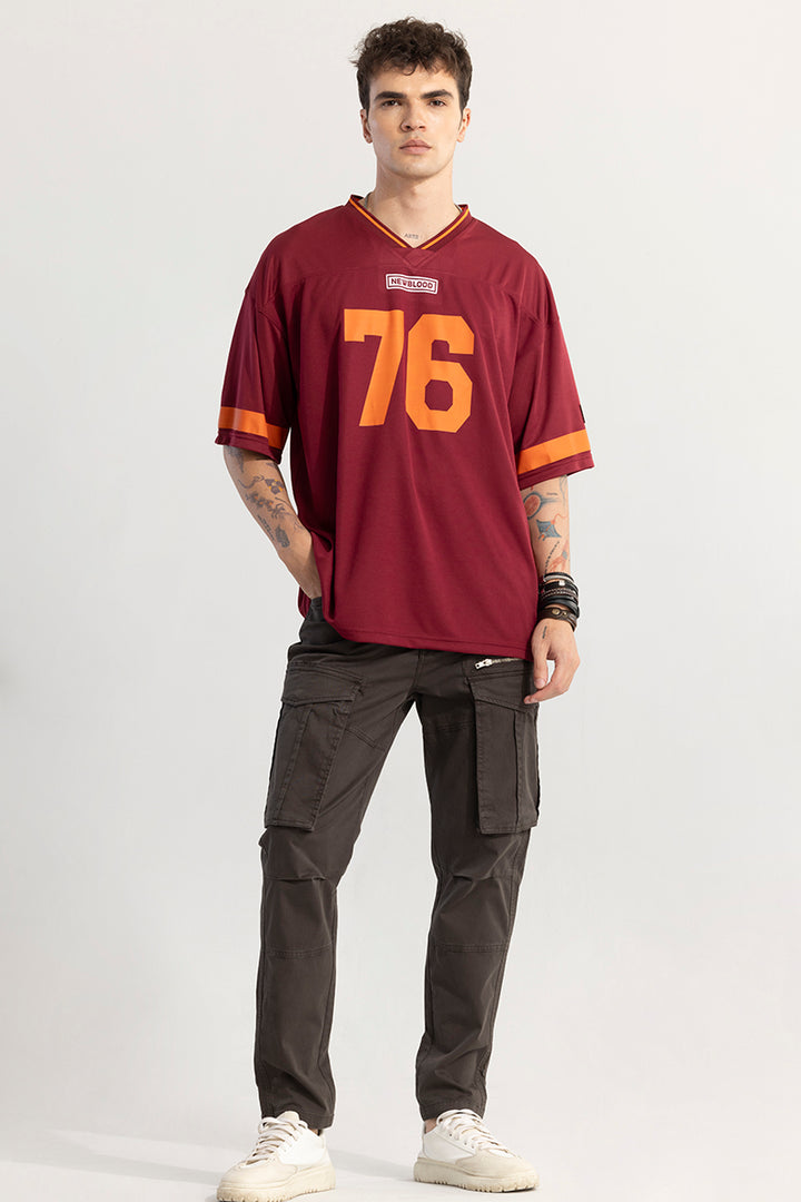 NewBlood Maroon Oversized T-Shirt