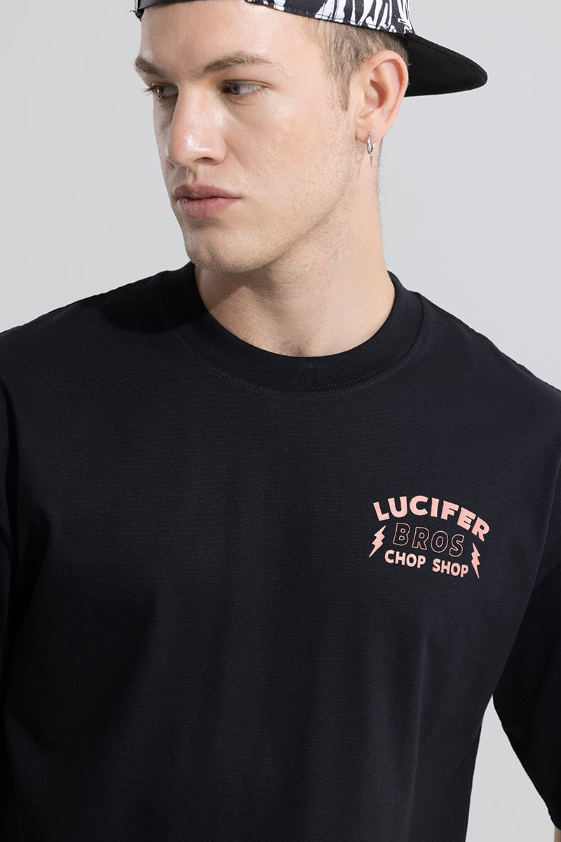 Lucifer Bros Black Oversized T-Shirt