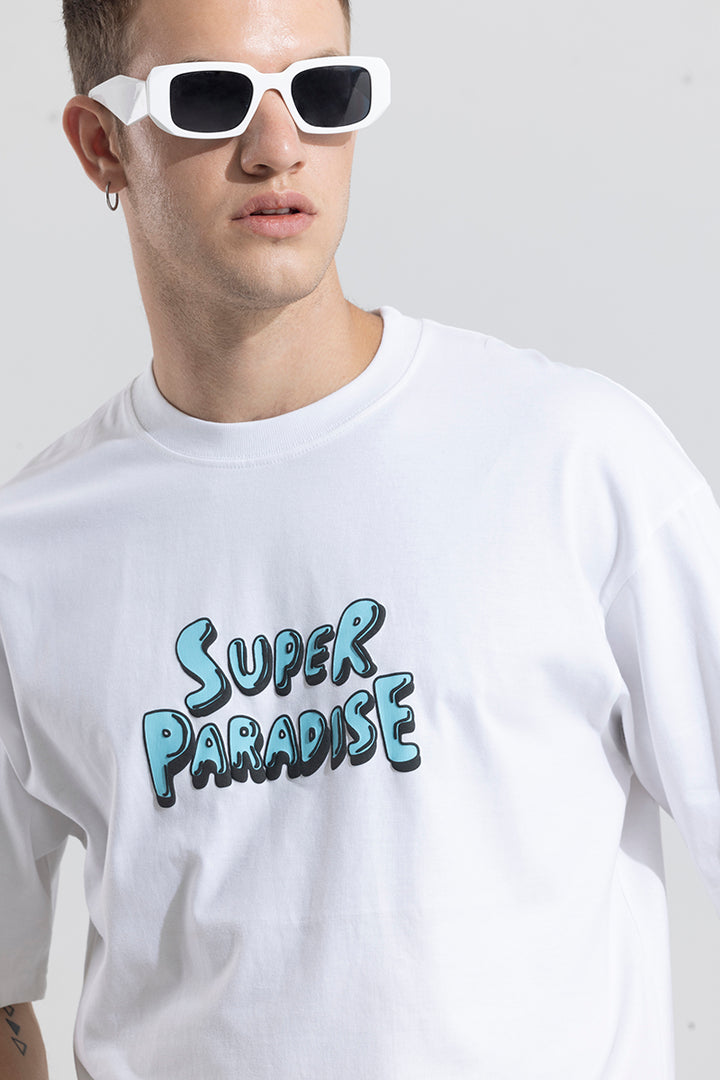 Super Paradise White Oversized T-Shirt