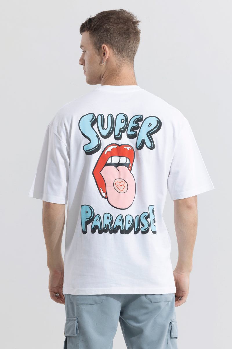 Super Paradise White Oversized T-Shirt