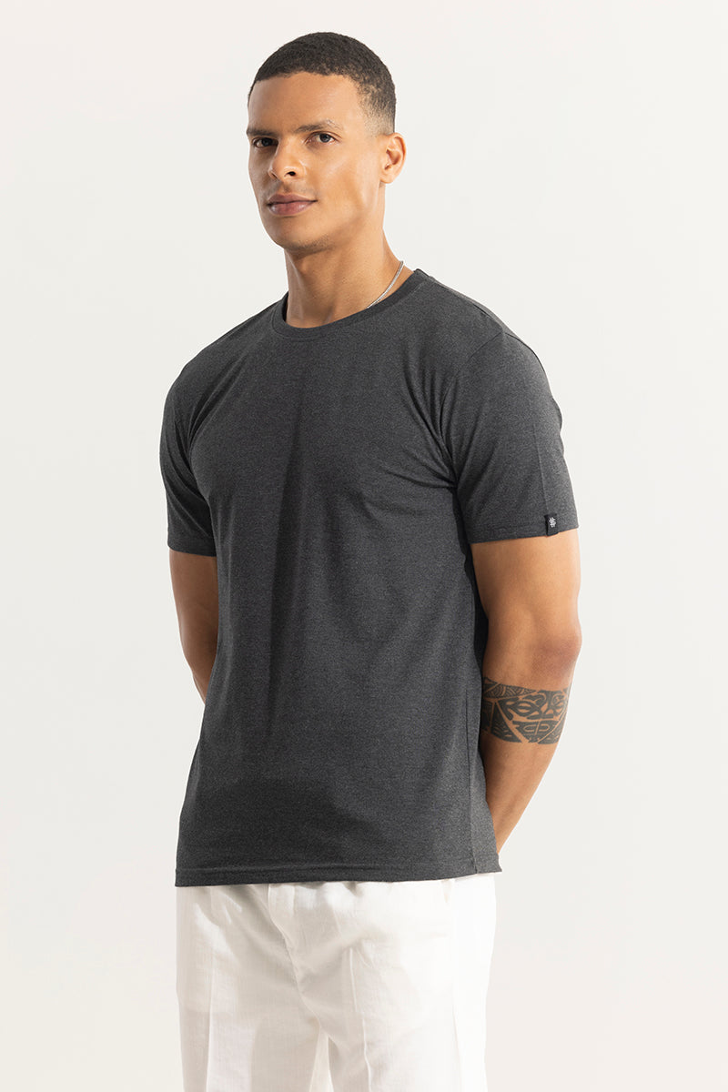 AFTCO Men's Marble Eyes SS T-Shirt - Charcoal Heather - XL