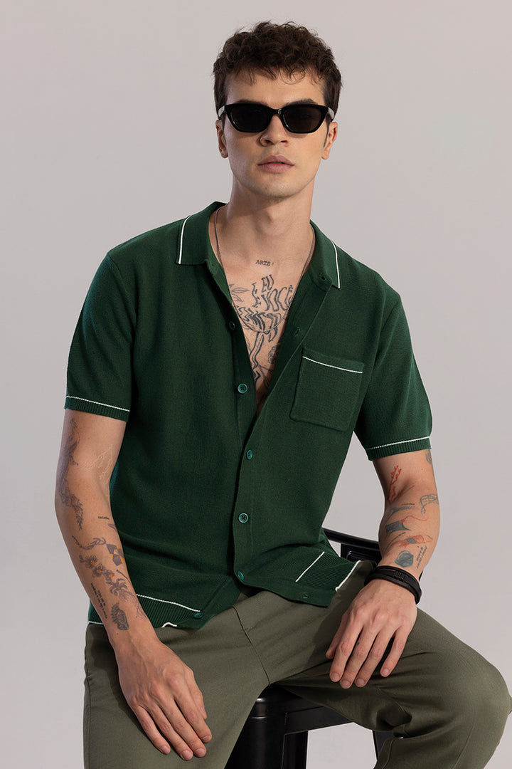 KnitEase Olive Shirt