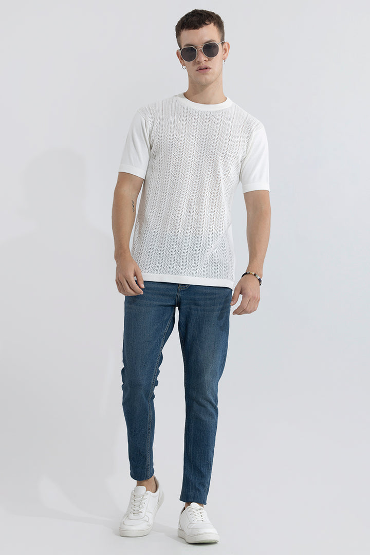 Smooth Knit White T-Shirt