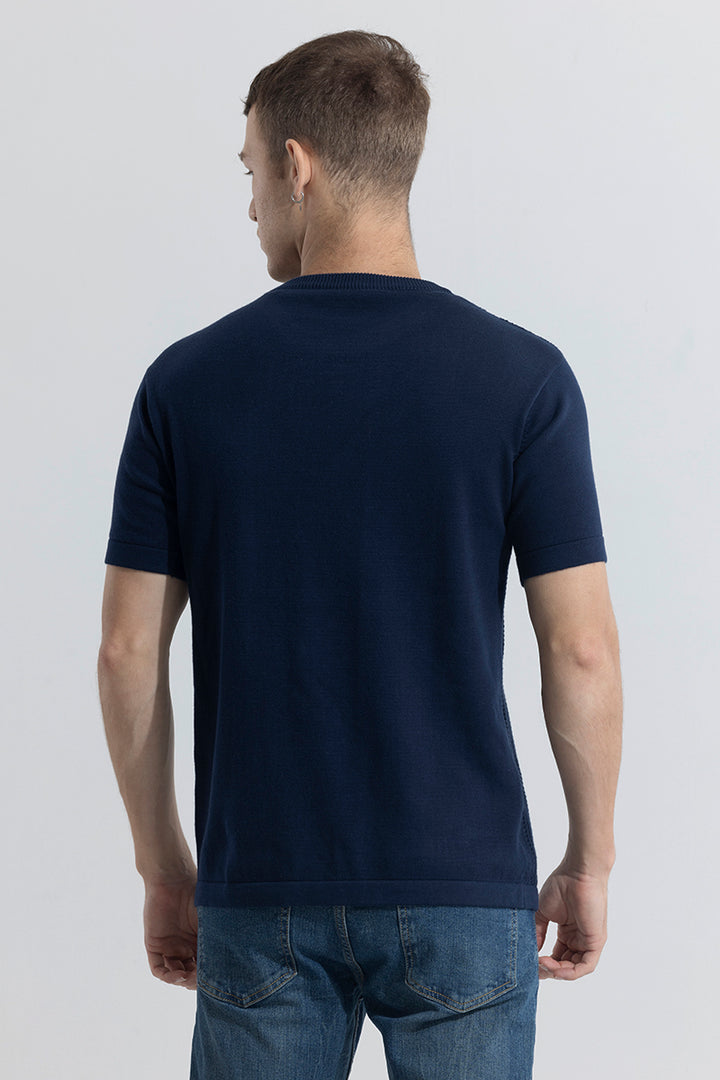 Smooth Knit Navy T-Shirt