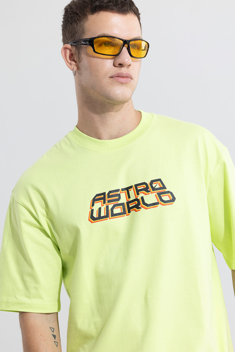 Astro World Green Oversized T-Shirt