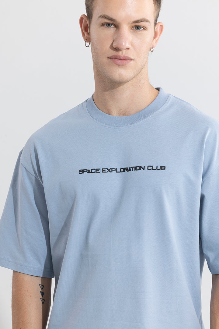 Space Exploration Club Blue Oversized T-Shirt