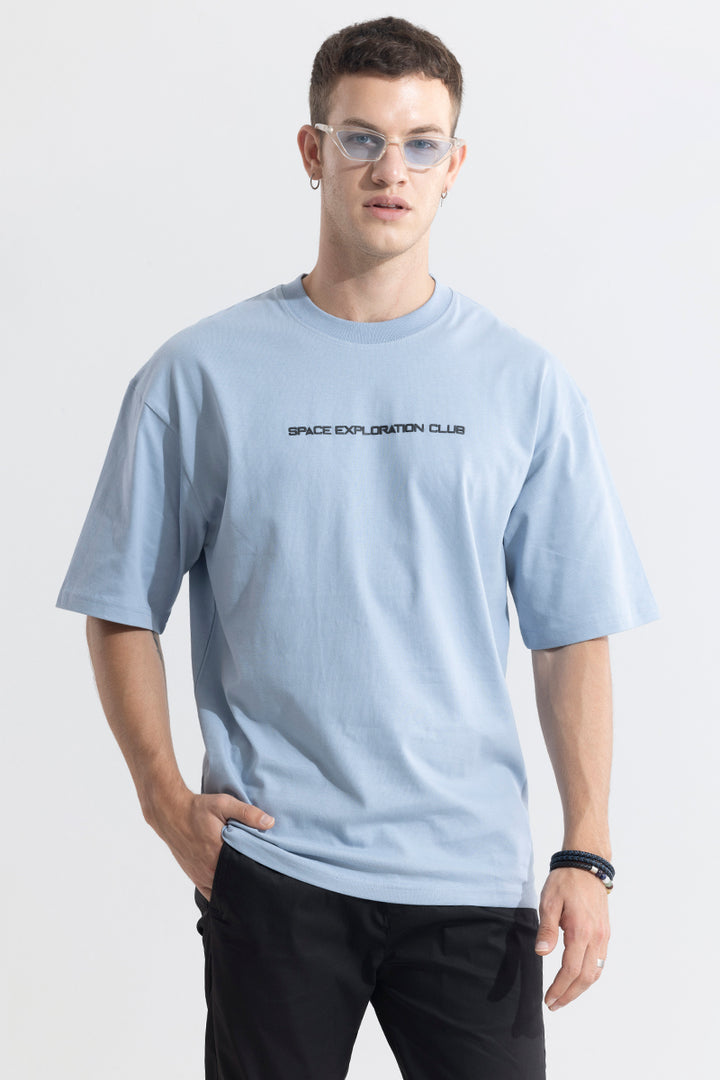 Space Exploration Club Blue Oversized T-Shirt