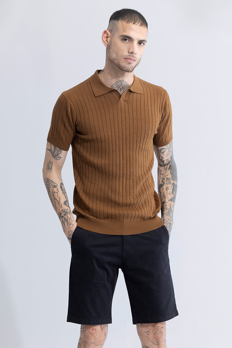 Brown polo t shirt best sale