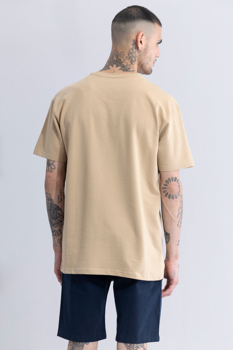 Solitude Beige Oversized T-Shirt