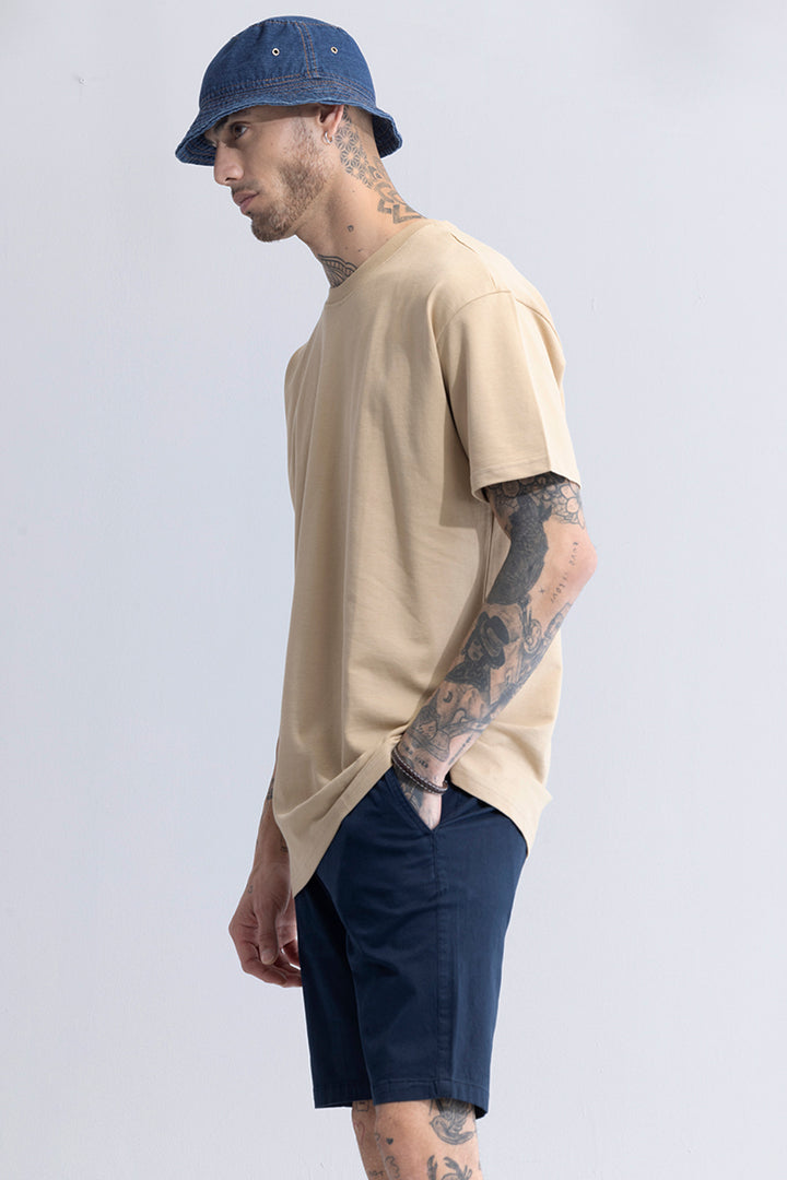 Solitude Beige Oversized T-Shirt