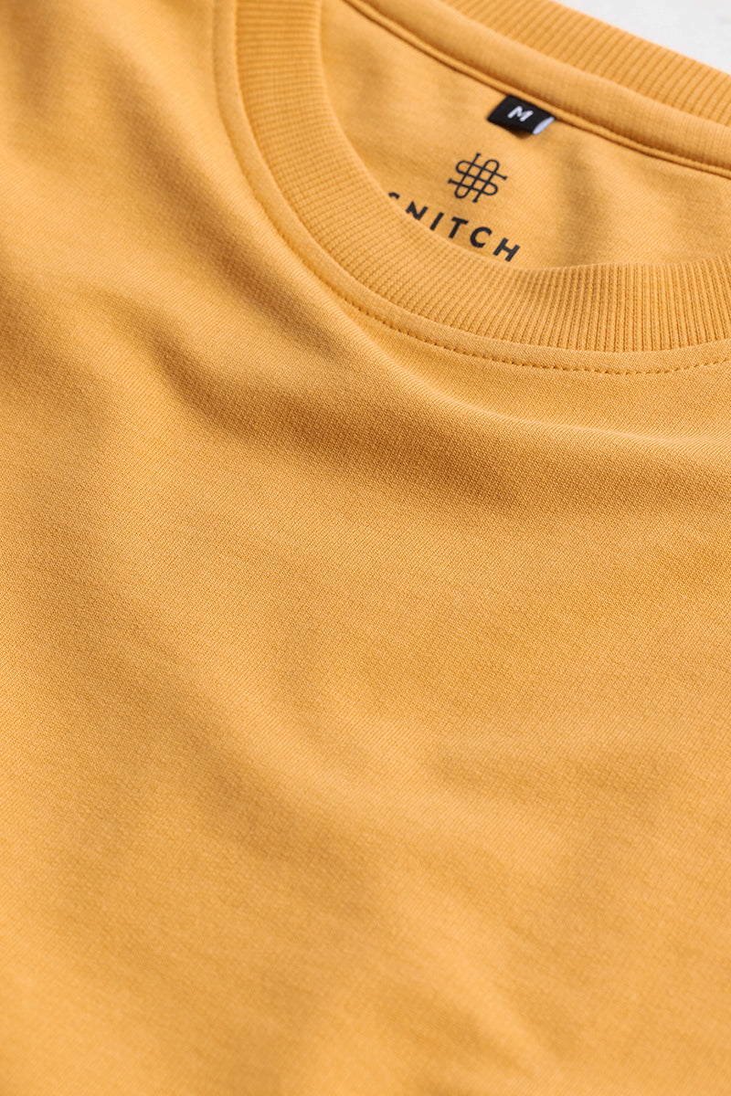 Buy Men's Solitude Pastel Orange Oversized T-Shirt Online | SNITCH