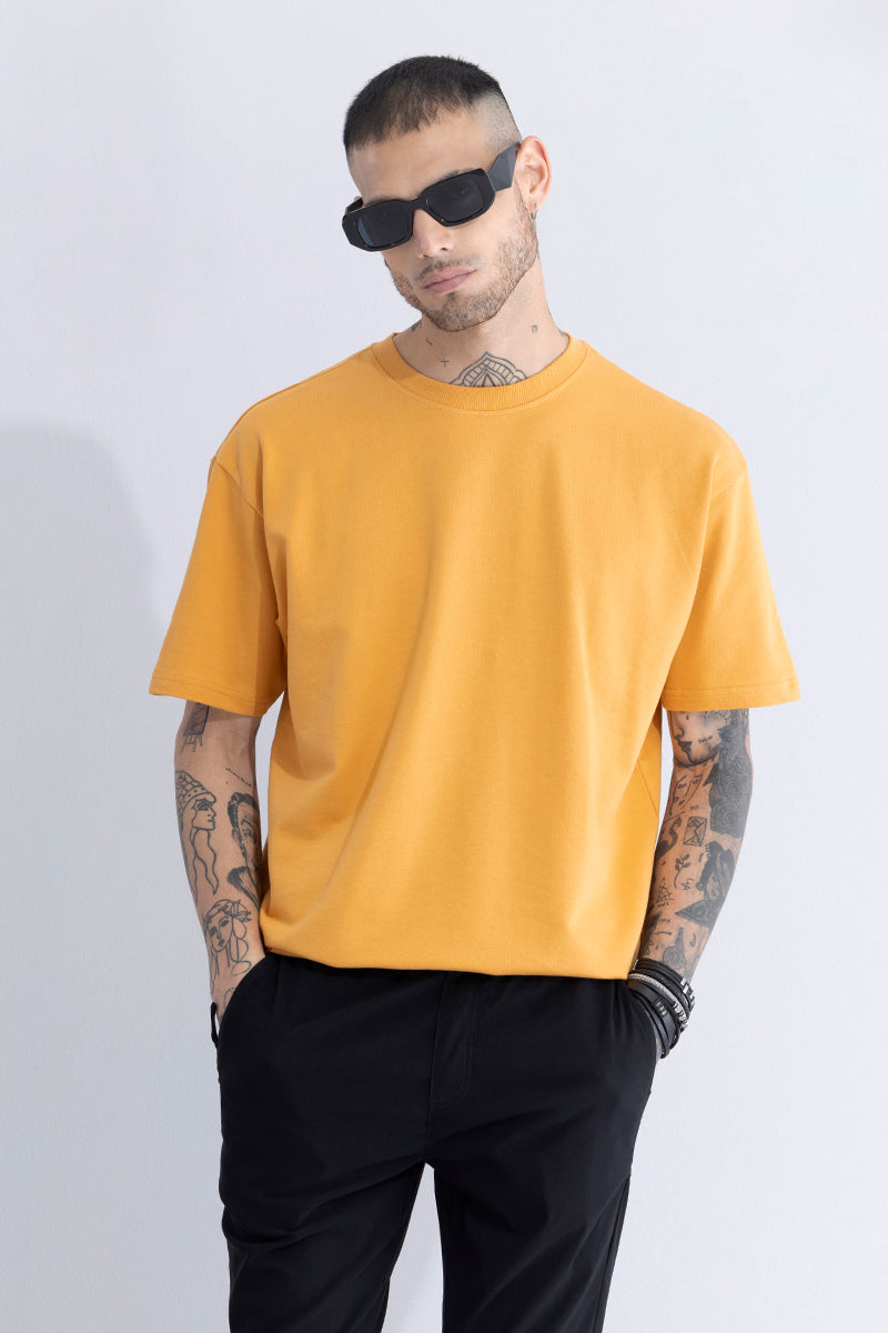 Solitude Pastel Orange Oversized T-Shirt