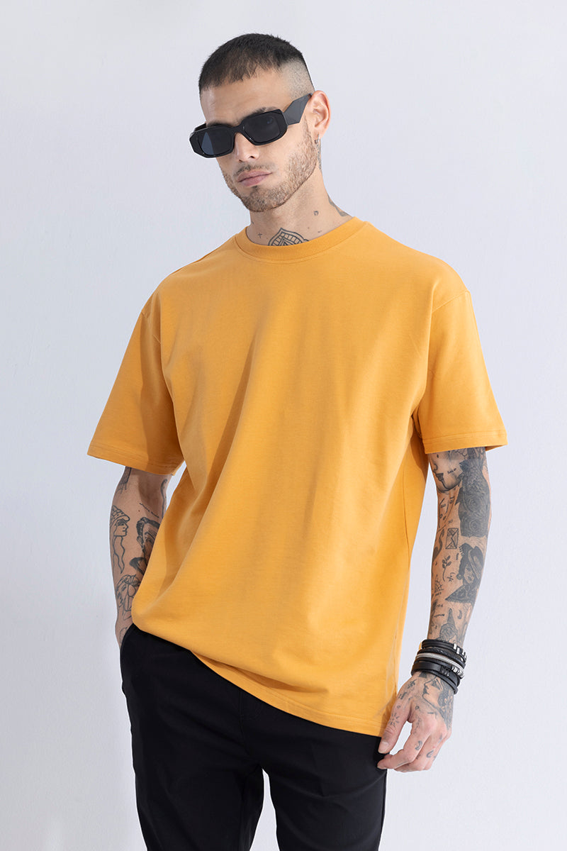 Solitude Pastel Orange Oversized T-Shirt