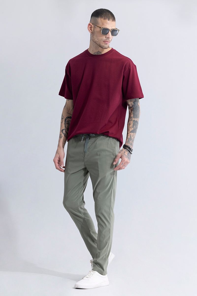 Solitude Maroon Oversized T-Shirt