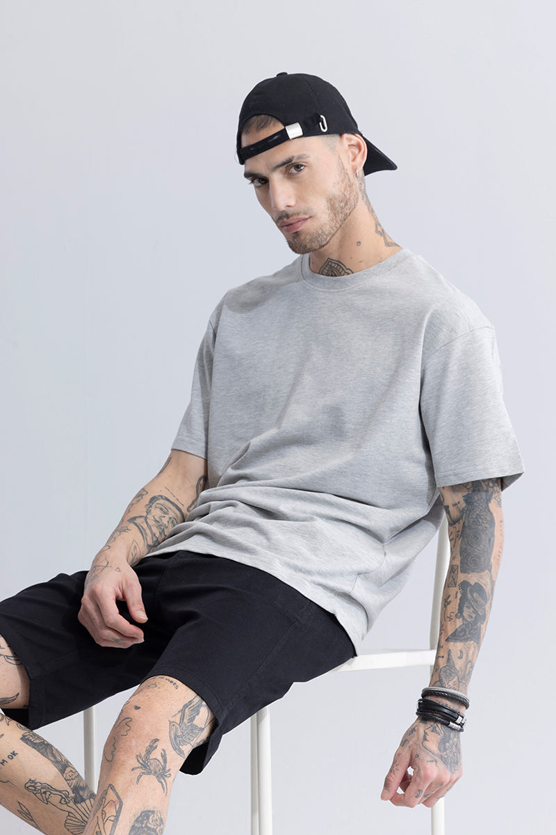 Solitude Ice Grey Oversized T-Shirt