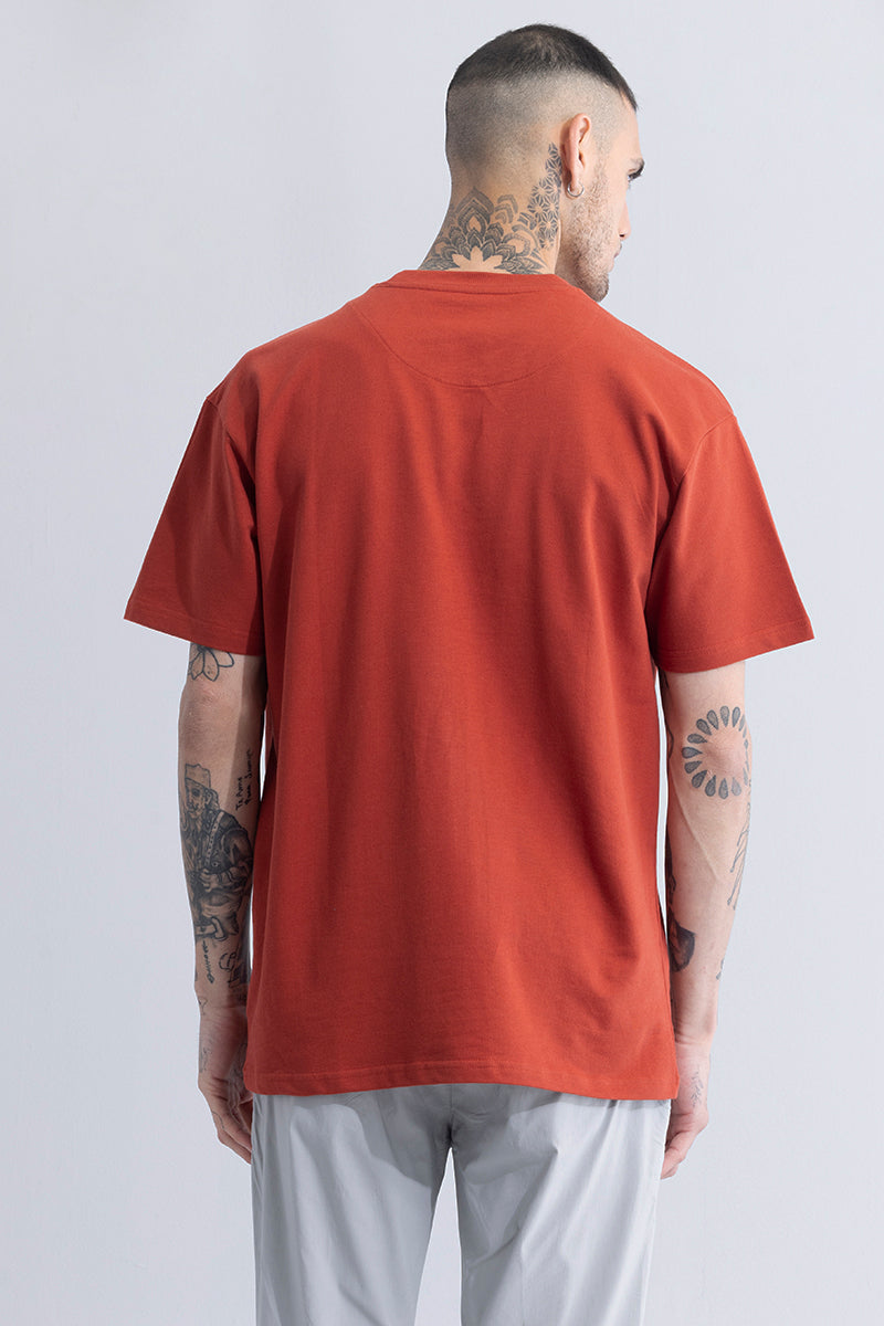 Solitude Rustic Orange Oversized T-Shirt