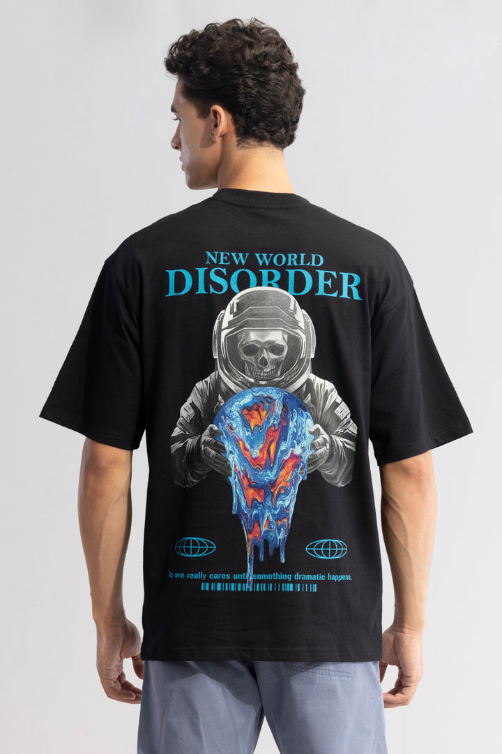 New World Disorder Black Oversized T-Shirt