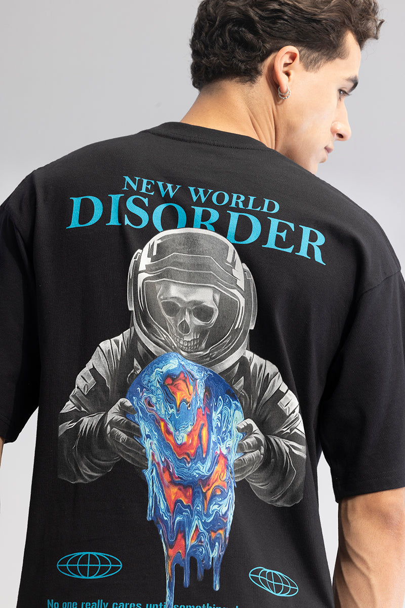 New World Disorder Black Oversized T-Shirt