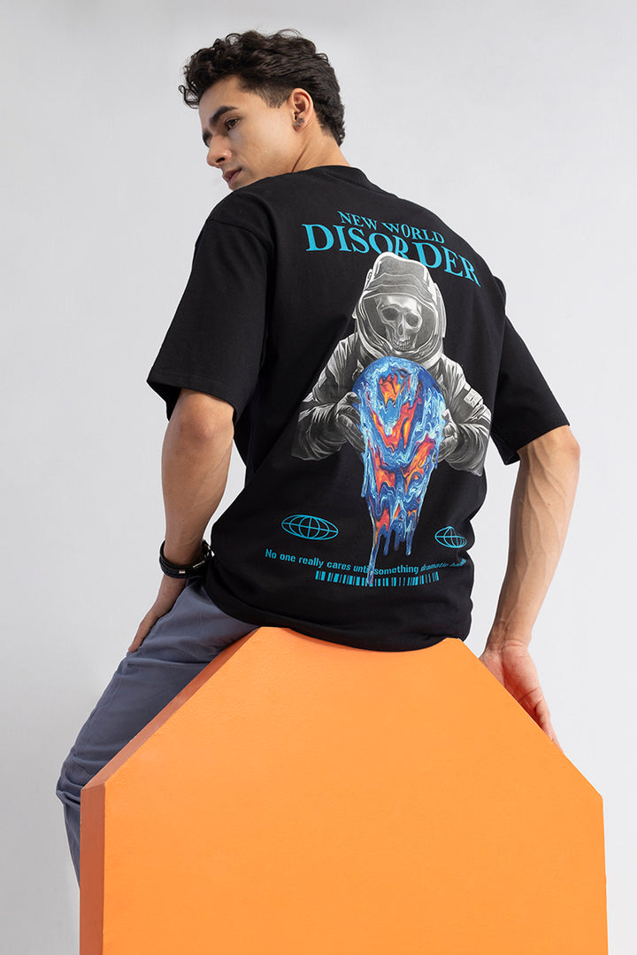 New World Disorder Black Oversized T-Shirt