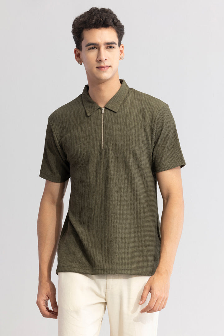 Pinnacle Olive Polo T-Shirt