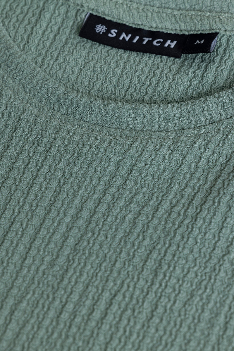 Tactile Green Textured T-Shirt