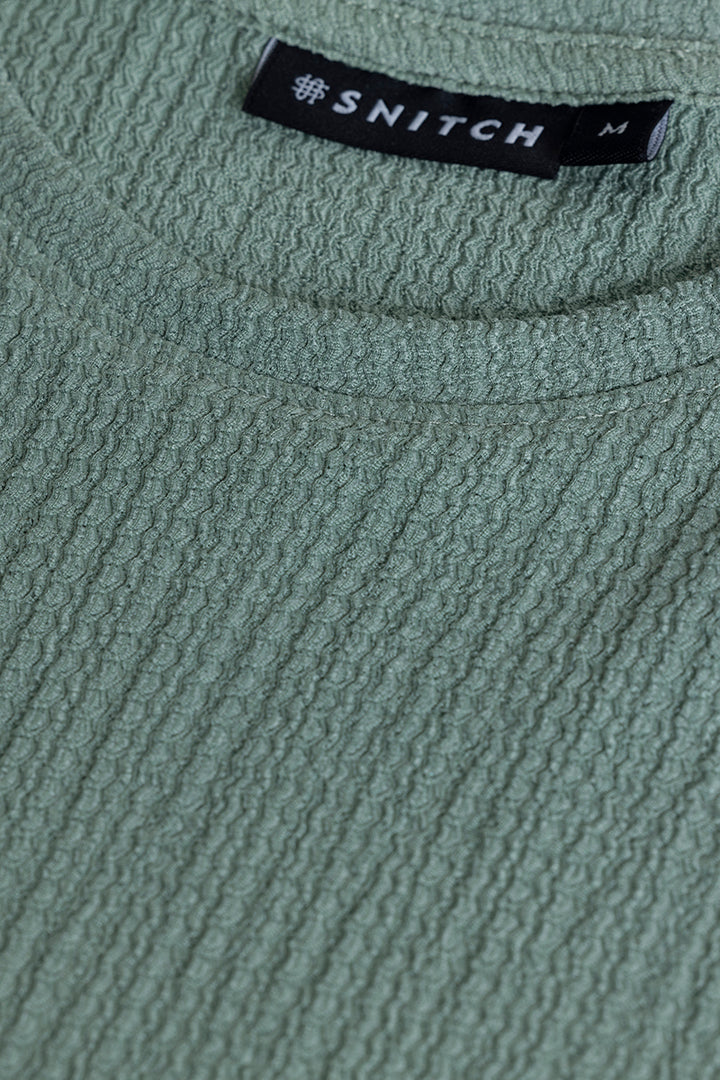 Tactile Green Textured T-Shirt