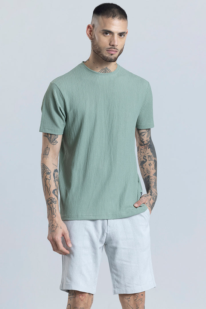 Tactile Green Textured T-Shirt