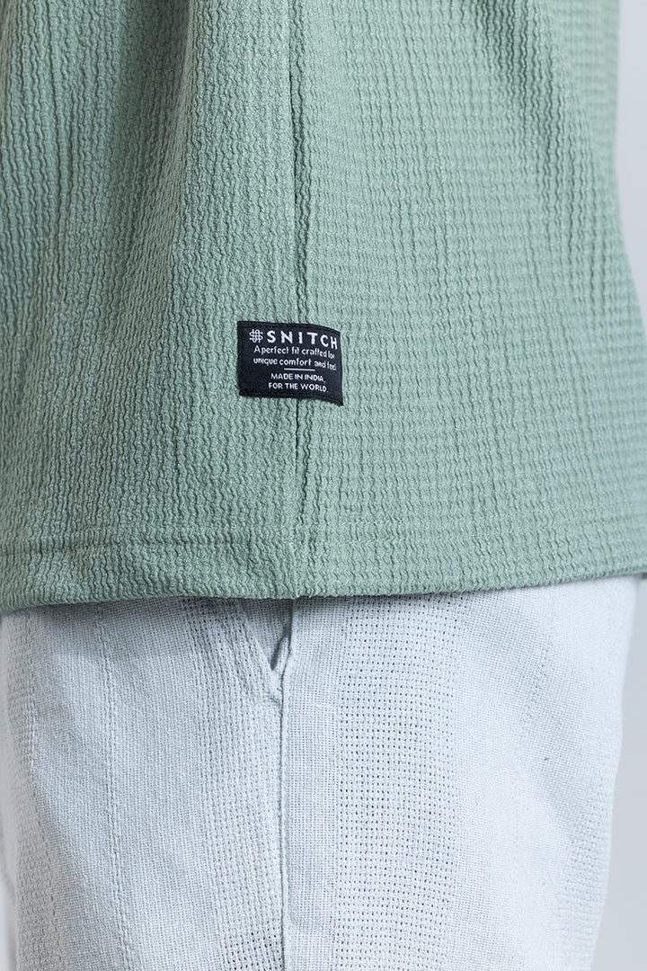 Tactile Green Textured T-Shirt