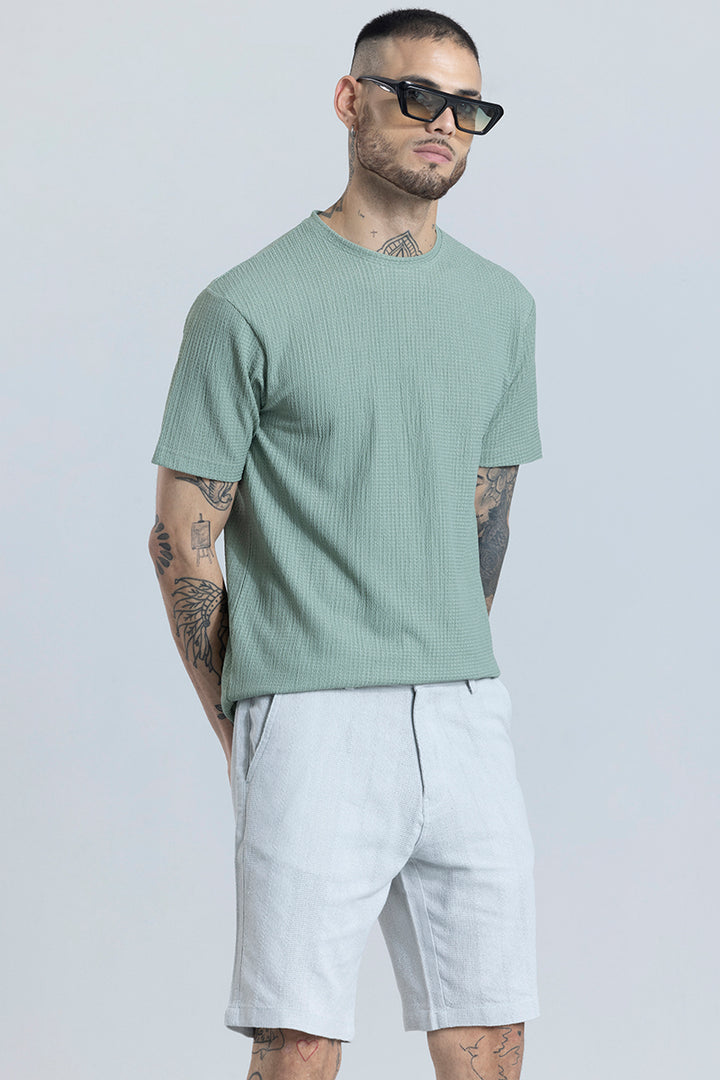 Tactile Green Textured T-Shirt