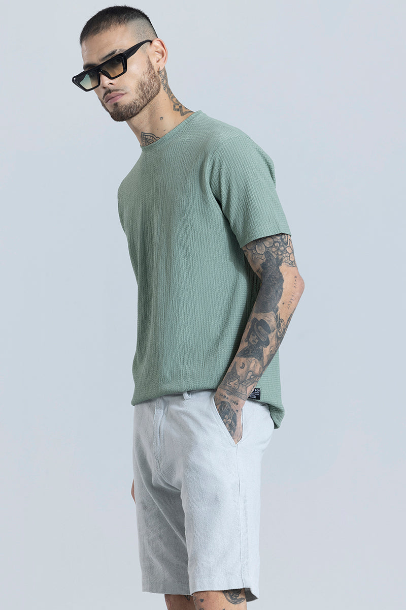 Tactile Green Textured T-Shirt