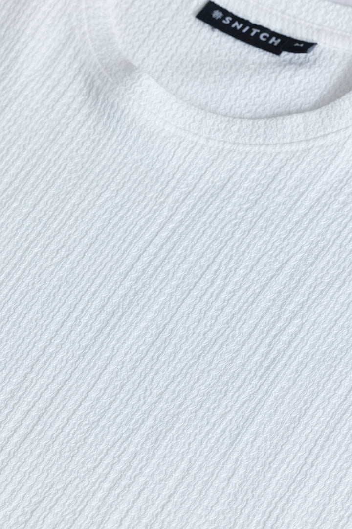 Tactile White Textured T-Shirt