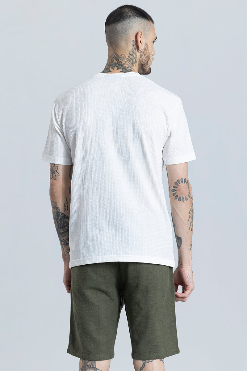 Tactile White Textured T-Shirt