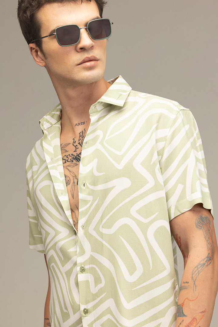 Maze Line Green Shirt