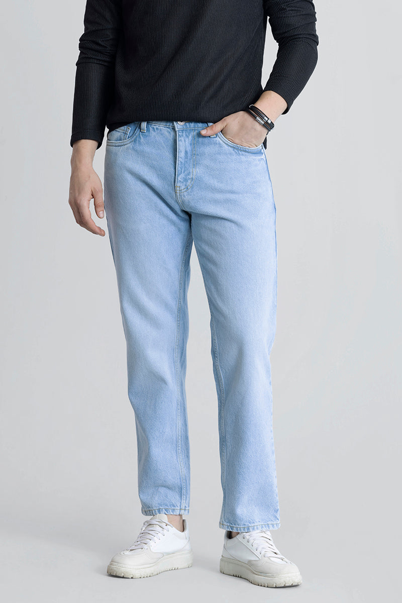 Refined Ice Blue Relaxed Fit Jeans