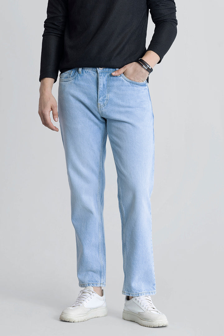 Refined Ice Blue Relaxed Fit Jeans