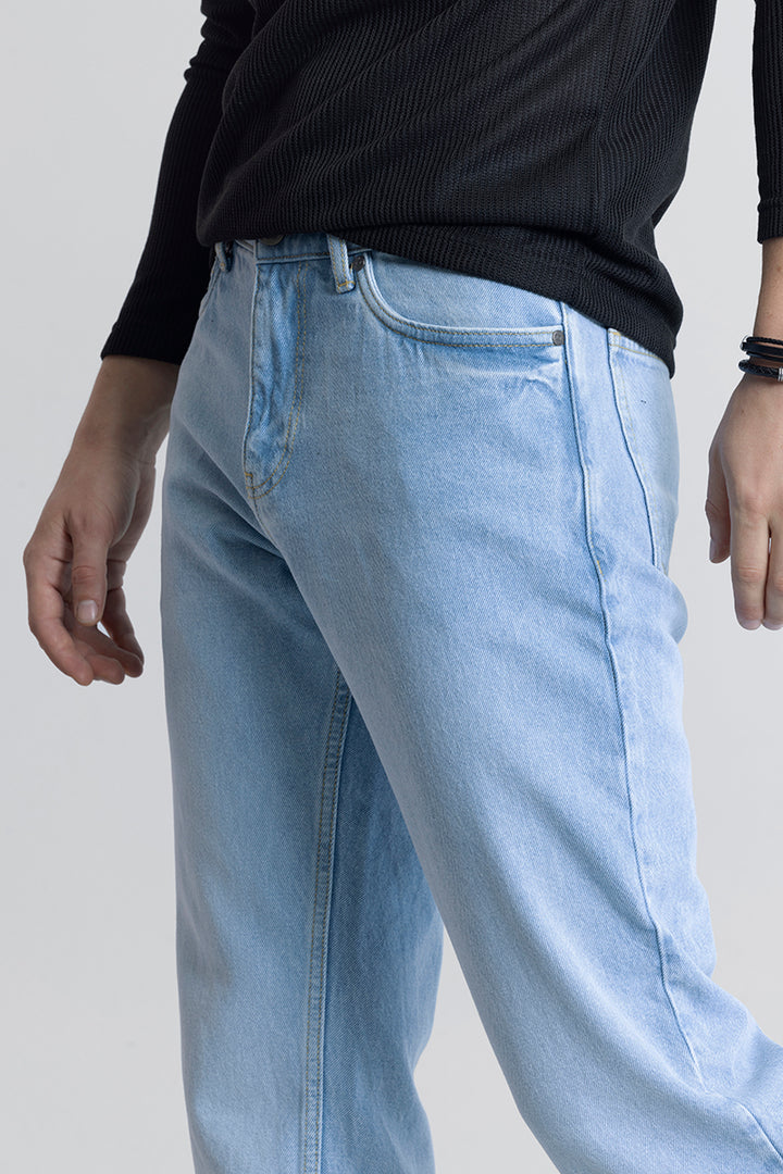 Refined Ice Blue Relaxed Fit Jeans