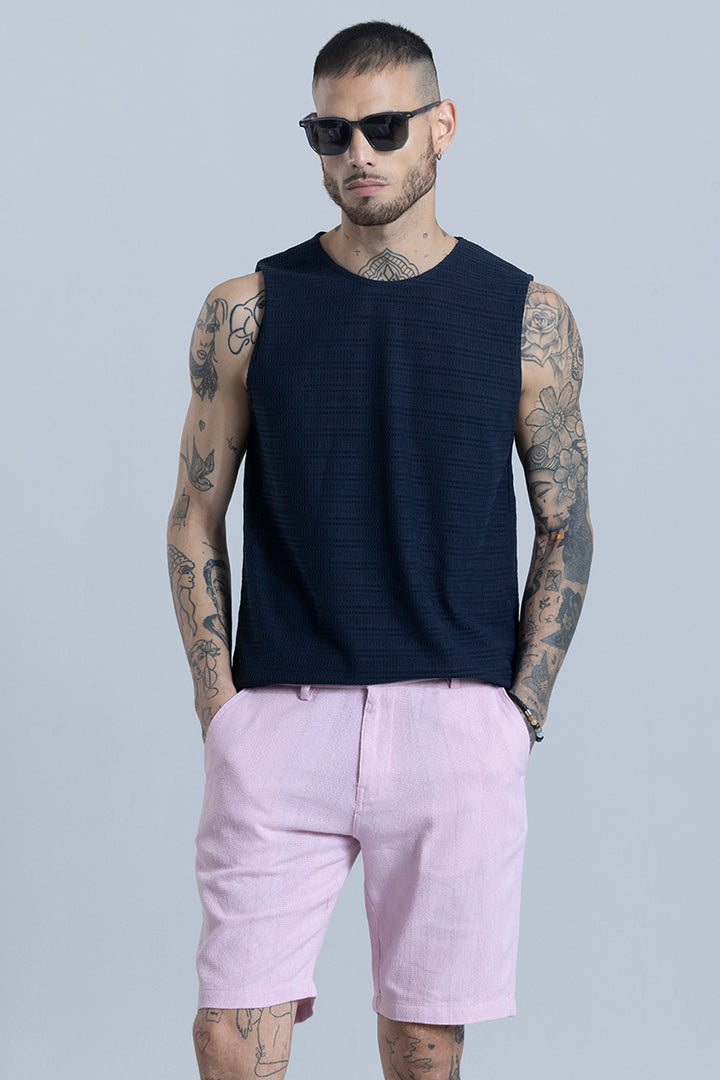 Electro Navy Sleeveless T-Shirt