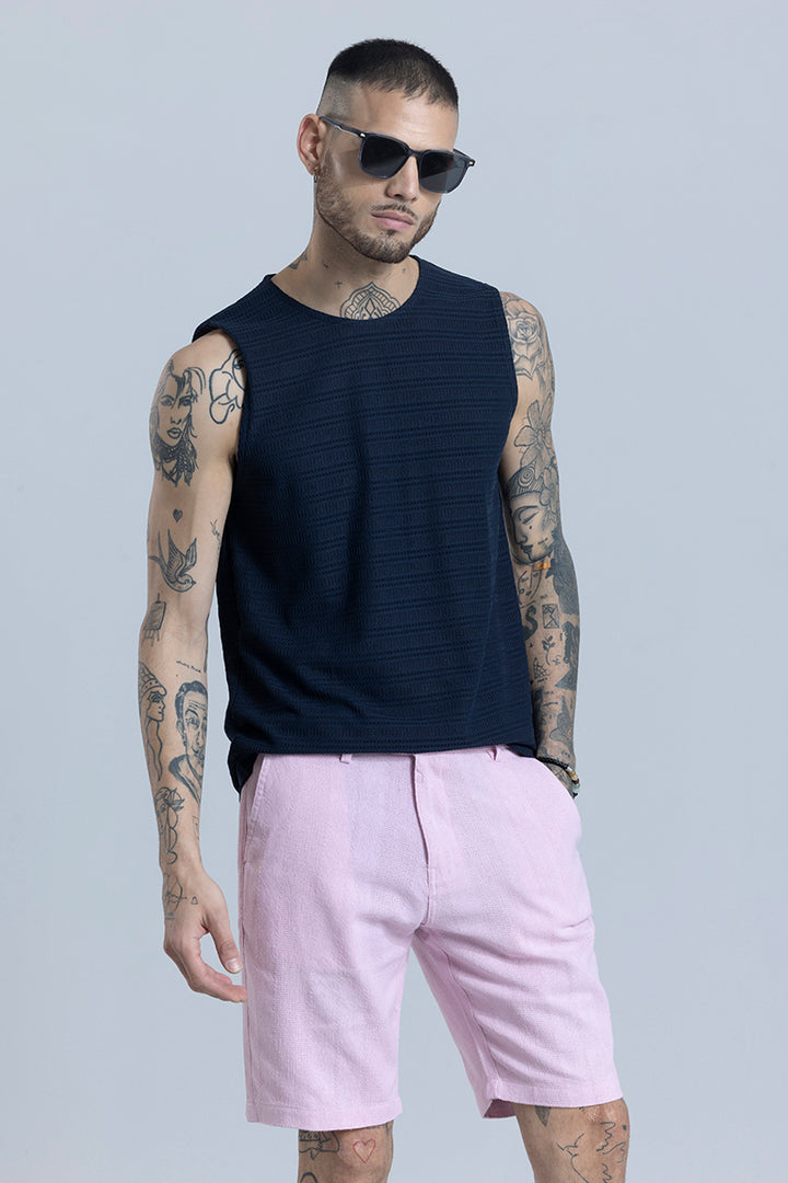 Electro Navy Sleeveless T-Shirt