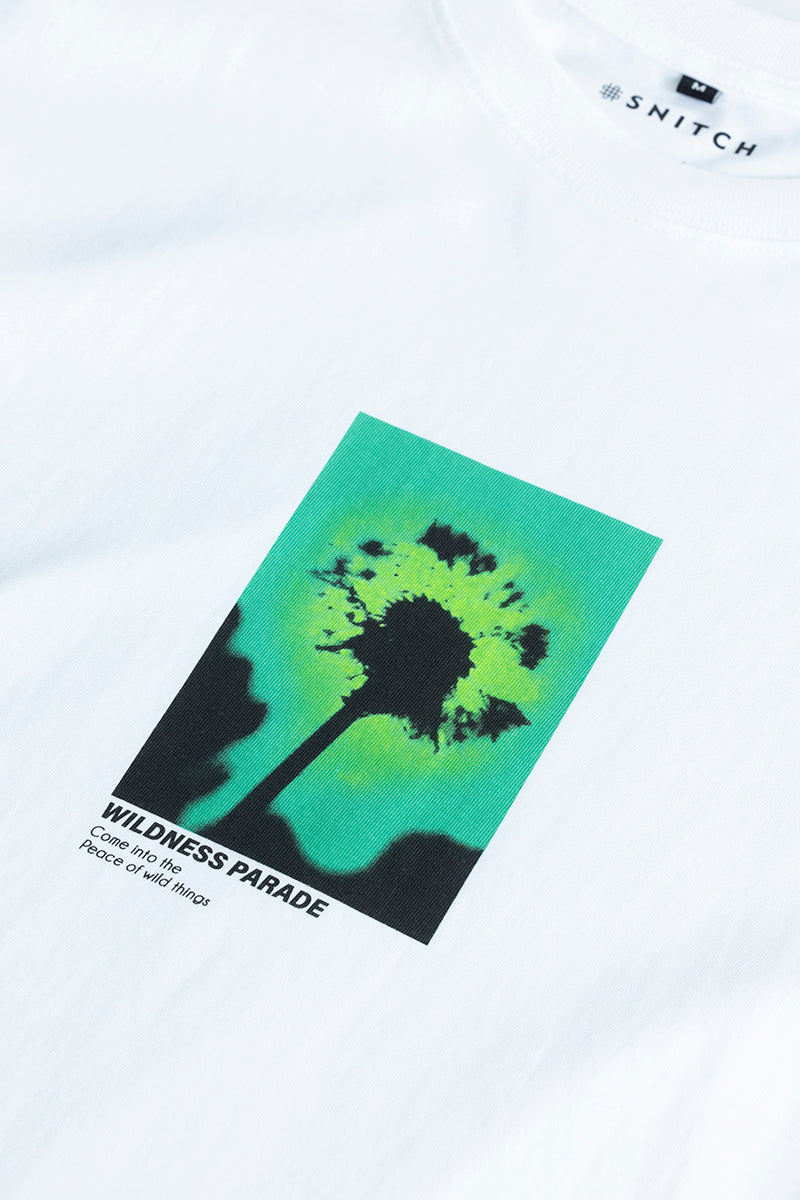 Wildness Parade White Oversized T-Shirt