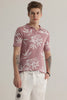 Florazure Pink Floral Polo T-shirt