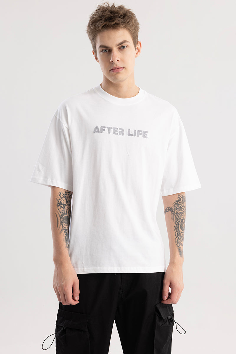 After Life White Oversized T-Shirt