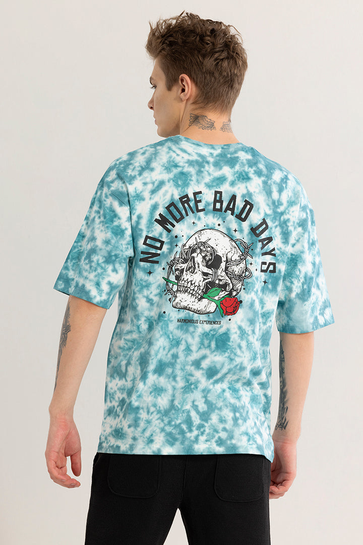 No More Bad Days Blue Oversized T-shirt