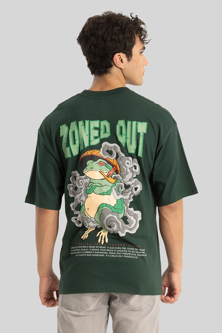 Zoned Out Dark Green Oversized T-Shirt