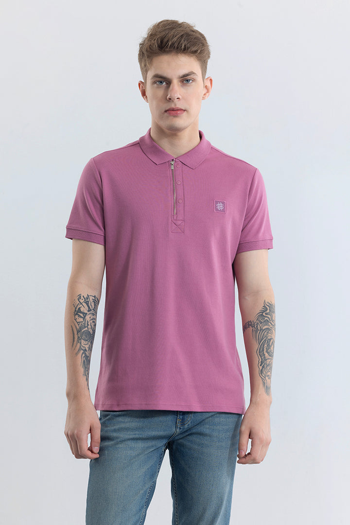 Manuela Magenta Plain Polo T-Shirt