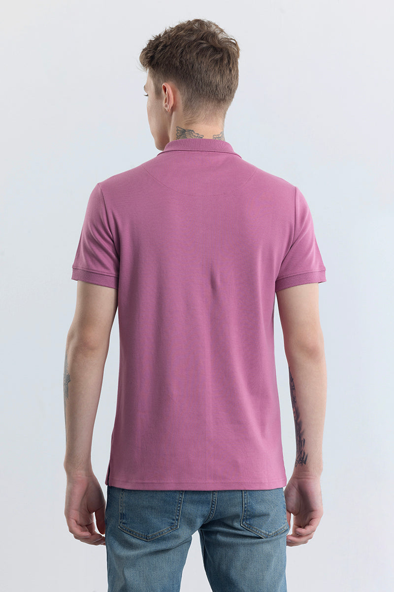 Manuela Magenta Plain Polo T-Shirt