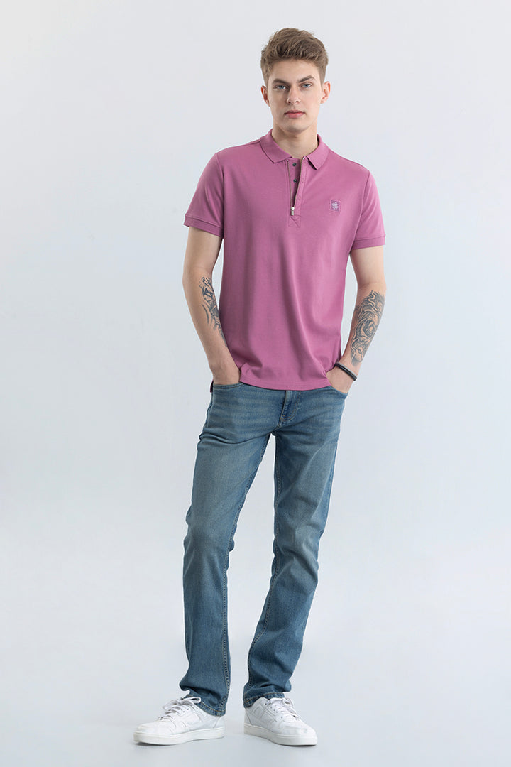 Manuela Magenta Plain Polo T-Shirt